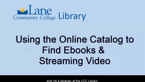 Thumbnail for entry LCC Library Catalog Eresources