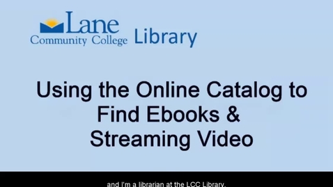 Thumbnail for LCC Library Catalog Eresources
