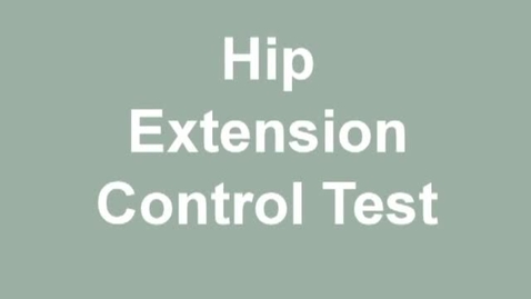 Thumbnail for hip extension control