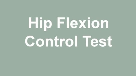 Thumbnail for hip flexion control