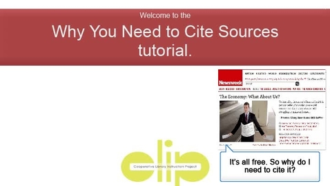 Thumbnail for Why you need to Cite Sources Tutorial