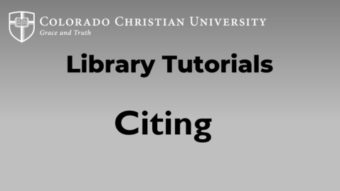 Thumbnail for Citing Sources