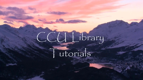 Thumbnail for CCU Library Overview - CAGS Webinar