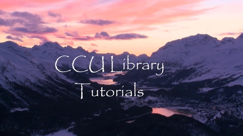 Thumbnail for CCU Library Tutorial - Healthcare Administration