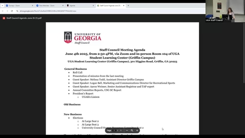 Thumbnail for Staff Council Meeting