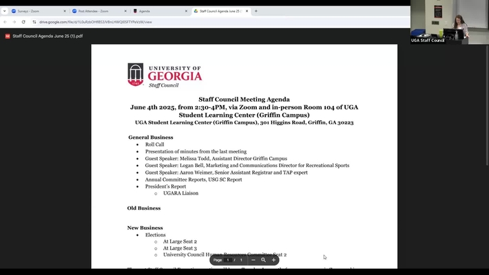 Staff Council Meeting