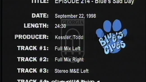Thumbnail for Blue's clues (Television program). [No. 204, 1998-02-09], What Experiment Does Blue Want To Try? | 1 of 3 | 98017cyt-3