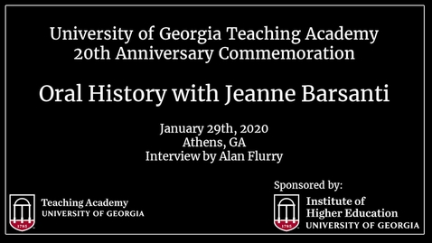 Thumbnail for UGA Teaching Academy - Jeanne Barsanti