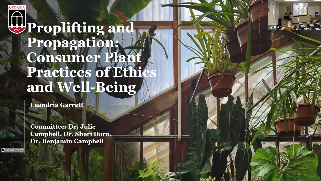 Leandria Garrett, MS GRA - &quot;Proplifting and Moral Judgement: How Consumers View and Navigate Plant Property&quot;