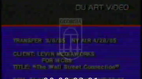 Thumbnail for The Wall Street Connection | 1 of 1 | 85109dct
