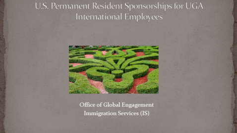 Thumbnail for Global Certificate: Permanent Resident Sponsorships for International Faculty and Staff
