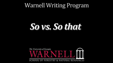 Thumbnail for So vs. So that