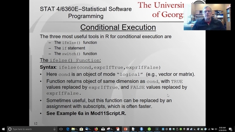 Thumbnail for Conditional Execution - Part 1 (The ifelse() Function).mp4