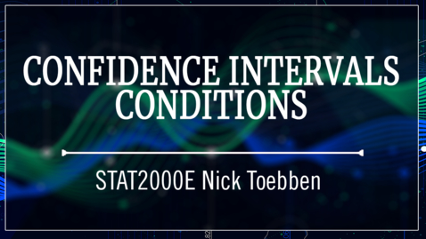 Thumbnail for Confidence Intervals Conditions