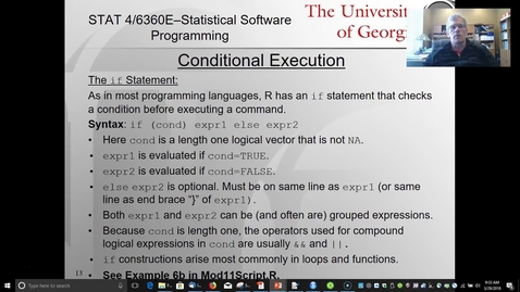 Thumbnail for Conditional Execution - Part 2 (The if Statement).mp4
