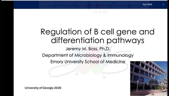 Dr. Jeremy Boss (April 6)
