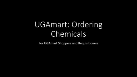 Thumbnail for UGAmart: Ordering Chemicals