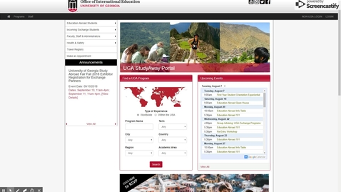 Thumbnail for StudyAway Portal Online Training - Part 2 of 4: The Student Perspective