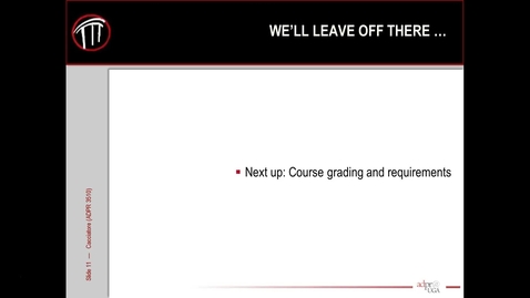 Thumbnail for Module 1 - Video 2 (Grading   CITI   Analytics)