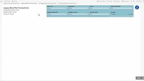 Thumbnail for Reporting: Legacy Benefits Transactions in Tableau