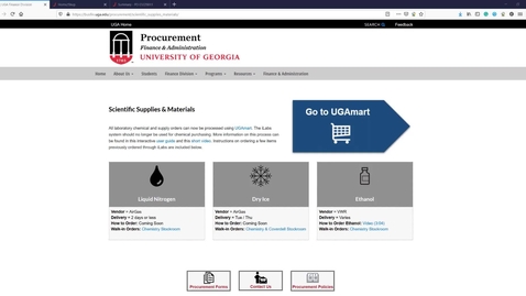 Thumbnail for Research: Ordering Liquid Nitrogen in UGAmart