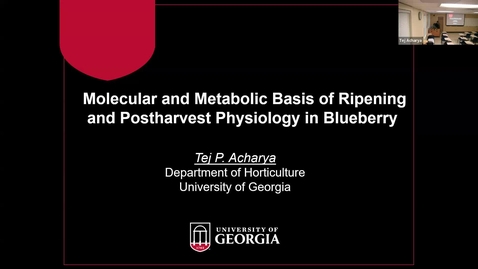 Thumbnail for entry Molecular and metabolic basis of ripening and postharvest physiology in blueberry, Tej Acharya11