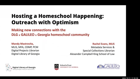 Thumbnail for Hosting A Homeschool Happening: Outreach with Optimism |GALILEO K-12 Showcase October 2023| Mandy Mastrovita and Rachel Evans [WITH AUDIO]