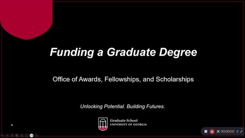 Thumbnail for Graduate Funding by the Office of Awards, Fellowships, and Scholarships