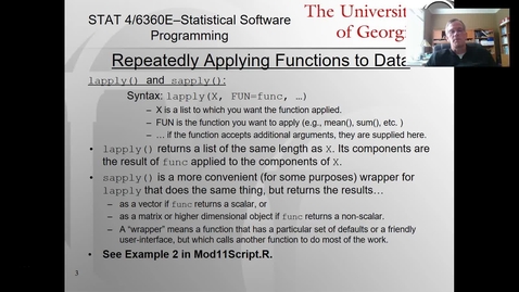 Thumbnail for Repeatedly Applying Functions to Data - Part 2 (lapply() and sapply())