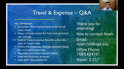 Thumbnail for entry Travel &amp; Expense Standard Guidance Q&amp;A.mp4