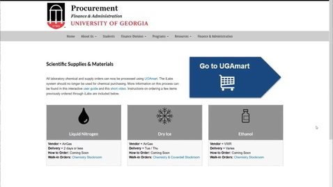 Thumbnail for Research: Order Ethanol in UGAmart 