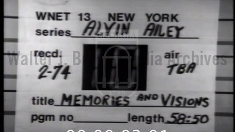 Thumbnail for Alvin Ailey: Memories and Visions | 1 of 1 | 74389slt-arch