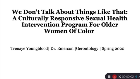 Thumbnail for Youngblood, Trenaye Older WOC Sexual Health Intervention