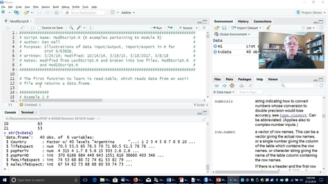 Thumbnail for Reading Data Into R - Part 1 (read.table(), classes, and factors)