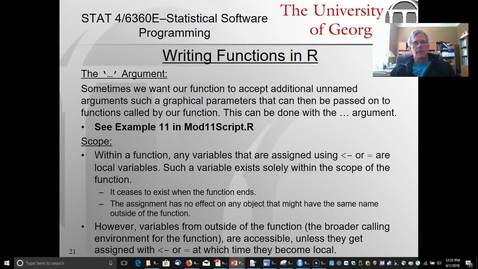 Thumbnail for Functions in R - Part 3 (Scope).mp4