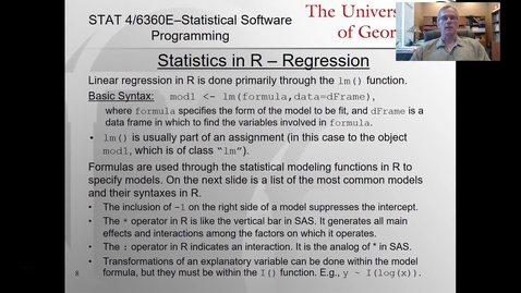 Thumbnail for Linear Regression in R - Part 1 (Introduction).mp4