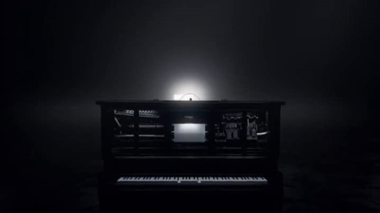 The player piano in the opening credits of Westworld