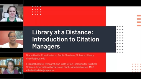 Thumbnail for entry Library at a Distance - Introduction to Citation Managers