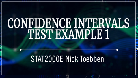Thumbnail for Confidence Interval Test Example 1 - Long-run and conceptual