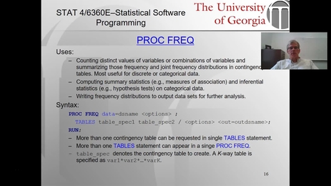Thumbnail for Introduction to PROC FREQ.mp4