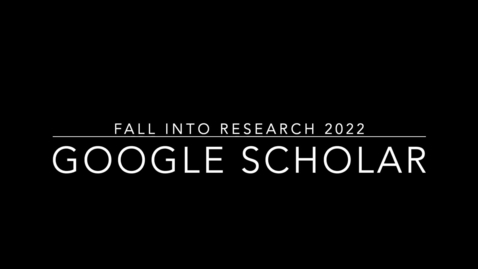 Thumbnail for entry FiR22Google Scholar