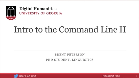 Thumbnail for entry Intro to the Unix/Linux Command Line II