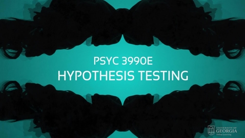 Thumbnail for entry Lecture: Hypothesis Testing