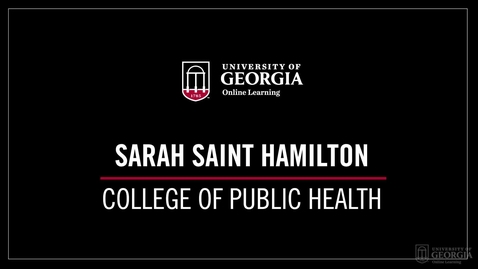 Thumbnail for entry Faculty Profile Video - Sarah Saint Hamilton