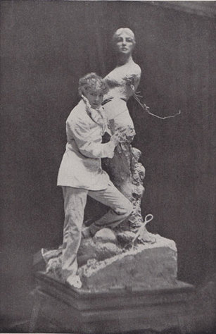 Figure 1. Bernhardt Working on her Sculpture of Medea