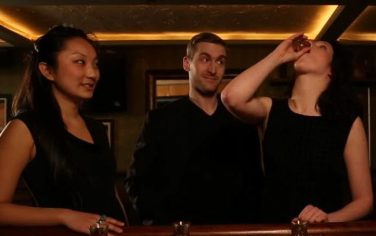 Figure 2. Drunk Shakespeare Actors Poppy Liu, Lucas Calhoun, and Lindsey Hope Pearlman