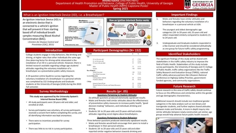 Thumbnail for entry Kasha, Ansley Attitudes Survey Students Voluntary Breathalyzer Installation