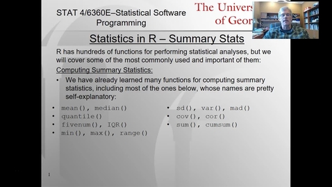 Thumbnail for Summary Statistics in R