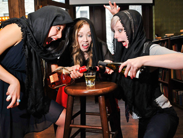 Figure 3. Poppy Liu, Kristin Friedlander, and Kate Gunther as Macbeth's Witches