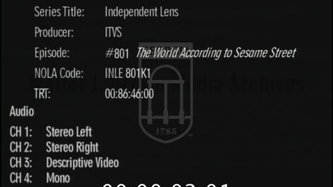 Thumbnail for Independent lens (Television program). [2006-10-24], The World According to Sesame Street | 1 of 1 | 2006312dct